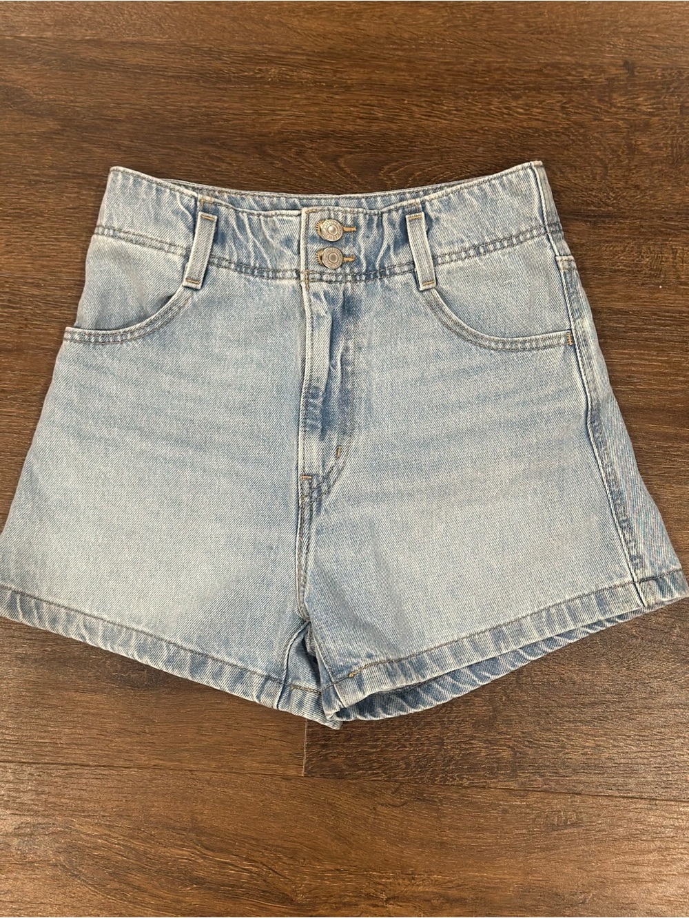 Levi Light Blue High-Waist Denim Shorts Size 25